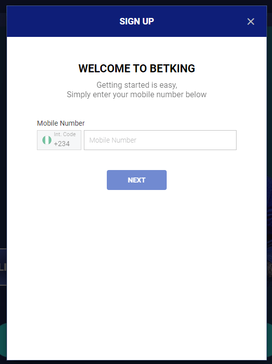 Betking sign up